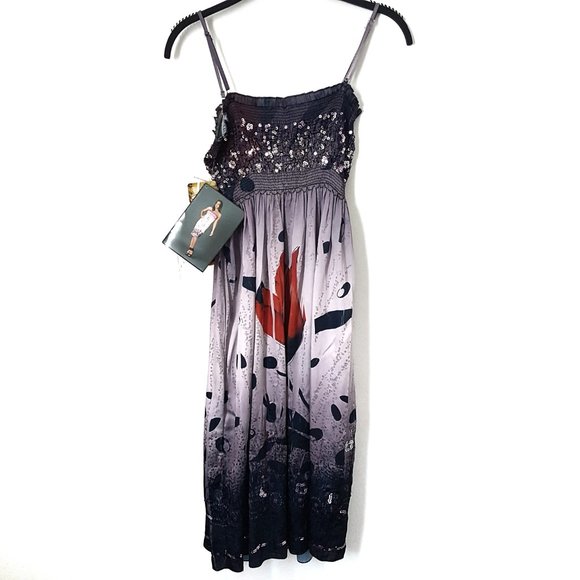 Lapis Convertible Strapless Smocked Skirt/Dress, O - Picture 2 of 7